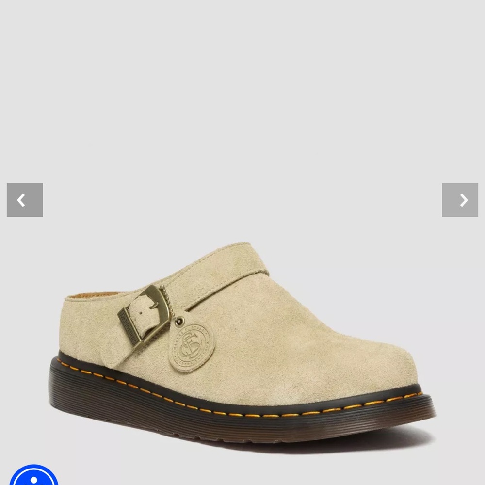 Dr. Martens Tan Loafers with Buckle Detail